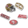 Conjunto de 5 berloques para sapatos Jibbitz™ da NFL San Francisco 49ers Conjunto de 5 berloques para sapatos Jibbitz™ da NFL San Francisco 49ers