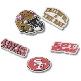 Conjunto de 5 berloques para sapatos Jibbitz™ da NFL San Francisco 49ers