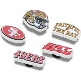 Conjunto de 5 berloques para sapatos Jibbitz™ da NFL San Francisco 49ers