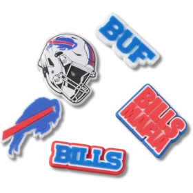 Conjunto de 5 berloques para sapatos Jibbitz™ dos Buffalo Bills da NFL