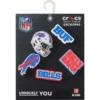 Conjunto de 5 berloques para sapatos Jibbitz™ dos Buffalo Bills da NFL Conjunto de 5 berloques para sapatos Jibbitz™ dos Buffalo Bills da NFL