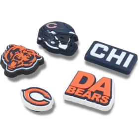 Conjunto de 5 berloques para sapatos Jibbitz™ dos Chicago Bears da NFL