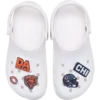 Conjunto de 5 berloques para sapatos Jibbitz™ dos Chicago Bears da NFL Conjunto de 5 berloques para sapatos Jibbitz™ dos Chicago Bears da NFL