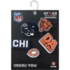 Conjunto de 5 berloques para sapatos Jibbitz™ dos Chicago Bears da NFL Conjunto de 5 berloques para sapatos Jibbitz™ dos Chicago Bears da NFL