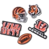 Conjunto de 5 berloques para sapatos Jibbitz™ dos Cincinnati Bengals da NFL Conjunto de 5 berloques para sapatos Jibbitz™ dos Cincinnati Bengals da NFL