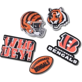 Conjunto de 5 berloques para sapatos Jibbitz™ dos Cincinnati Bengals da NFL
