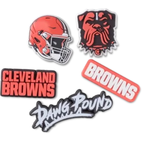 Conjunto de 5 berloques para sapatos Jibbitz™ dos Cleveland Browns da NFL