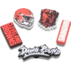 Conjunto de 5 berloques para sapatos Jibbitz™ dos Cleveland Browns da NFL Conjunto de 5 berloques para sapatos Jibbitz™ dos Cleveland Browns da NFL