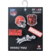Conjunto de 5 berloques para sapatos Jibbitz™ dos Cleveland Browns da NFL Conjunto de 5 berloques para sapatos Jibbitz™ dos Cleveland Browns da NFL