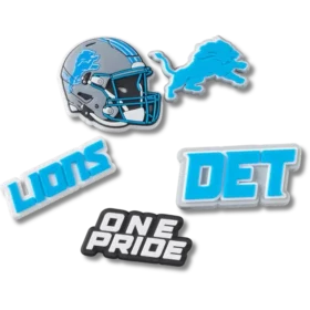 Conjunto de 5 berloques para sapatos Jibbitz™ dos Detroit Lions da NFL
