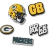 Conjunto de 5 berloques para sapatos Jibbitz™ dos Green Bay Packers da NFL Conjunto de 5 berloques para sapatos Jibbitz™ dos Green Bay Packers da NFL