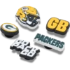 Conjunto de 5 berloques para sapatos Jibbitz™ dos Green Bay Packers da NFL Conjunto de 5 berloques para sapatos Jibbitz™ dos Green Bay Packers da NFL