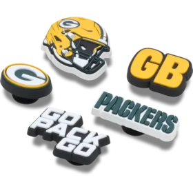 Conjunto de 5 berloques para sapatos Jibbitz™ dos Green Bay Packers da NFL