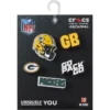 Conjunto de 5 berloques para sapatos Jibbitz™ dos Green Bay Packers da NFL Conjunto de 5 berloques para sapatos Jibbitz™ dos Green Bay Packers da NFL