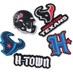 Conjunto de 5 berloques para sapatos Jibbitz™ dos Houston Texans da NFL