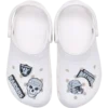 Conjunto de 5 berloques para sapatos Jibbitz™ dos Las Vegas Raiders da NFL Conjunto de 5 berloques para sapatos Jibbitz™ dos Las Vegas Raiders da NFL