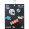 Conjunto de 5 berloques para sapatos Jibbitz™ dos Miami Dolphins da NFL