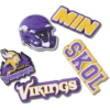Conjunto de 5 berloques para sapatos Jibbitz™ dos Minnesota Vikings da NFL