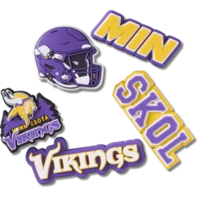 Conjunto de 5 berloques para sapatos Jibbitz™ dos Minnesota Vikings da NFL