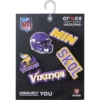 Conjunto de 5 berloques para sapatos Jibbitz™ dos Minnesota Vikings da NFL