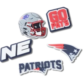 Conjunto de 5 berloques para sapatos Jibbitz™ dos New England Patriots da NFL