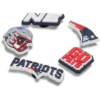 Conjunto de 5 berloques para sapatos Jibbitz™ dos New England Patriots da NFL Conjunto de 5 berloques para sapatos Jibbitz™ dos New England Patriots da NFL