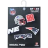 Conjunto de 5 berloques para sapatos Jibbitz™ dos New England Patriots da NFL Conjunto de 5 berloques para sapatos Jibbitz™ dos New England Patriots da NFL