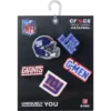 Conjunto de 5 berloques para sapatos Jibbitz™ dos New York Giants da NFL Conjunto de 5 berloques para sapatos Jibbitz™ dos New York Giants da NFL