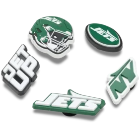 Conjunto de 5 berloques para sapatos Jibbitz™ dos New York Jets da NFL