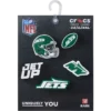 Conjunto de 5 berloques para sapatos Jibbitz™ dos New York Jets da NFL Conjunto de 5 berloques para sapatos Jibbitz™ dos New York Jets da NFL