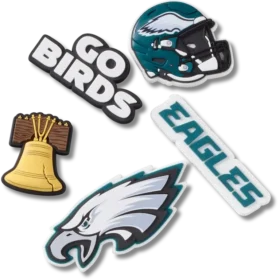 Conjunto de 5 berloques para sapatos Jibbitz™ dos Philadelphia Eagles da NFL