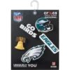 Conjunto de 5 berloques para sapatos Jibbitz™ dos Philadelphia Eagles da NFL Conjunto de 5 berloques para sapatos Jibbitz™ dos Philadelphia Eagles da NFL