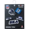 Conjunto de 5 berloques para sapatos Jibbitz™ dos Seattle Seahawks da NFL Conjunto de 5 berloques para sapatos Jibbitz™ dos Seattle Seahawks da NFL