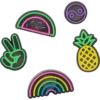 Conjunto de 5 berloques para sapatos Jibbitz «Lights up Fun» Conjunto de 5 berloques para sapatos Jibbitz «Lights up Fun»