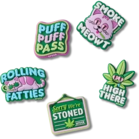 Conjuntos de 5 berloques Jibbitz «420 Hemp Cuties»