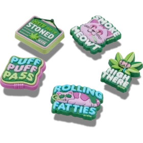 Conjuntos de 5 berloques Jibbitz «420 Hemp Cuties»