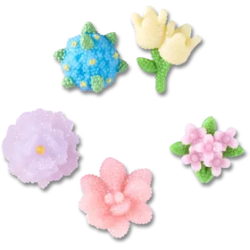 Conjuntos de 5 berloques Jibbitz «Beaded Flowers»