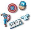 Conjuntos de 5 Berloques Jibbitz Capitão América