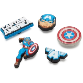 Conjuntos de 5 Berloques Jibbitz Capitão América