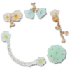 Conjuntos de 5 berloques Jibbitz™ com padrão floral delicado azul Conjuntos de 5 berloques Jibbitz™ com padrão floral delicado azul