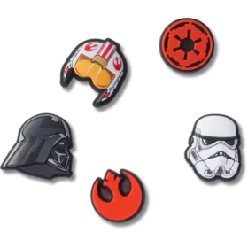 Conjuntos de 5 berloques Jibbitz™ com símbolos de Star Wars