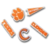 Conjuntos de 5 berloques Jibbitz™ da Clemson Univ Conjuntos de 5 berloques Jibbitz™ da Clemson Univ