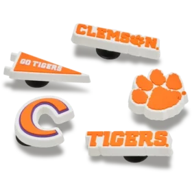 Conjuntos de 5 berloques Jibbitz™ da Clemson Univ