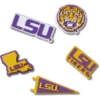 Conjuntos de 5 berloques Jibbitz da LSU Conjuntos de 5 berloques Jibbitz da LSU