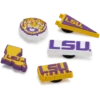 Conjuntos de 5 berloques Jibbitz da LSU Conjuntos de 5 berloques Jibbitz da LSU