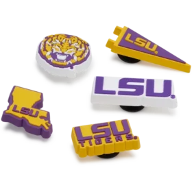 Conjuntos de 5 berloques Jibbitz da LSU