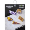 Conjuntos de 5 berloques Jibbitz da LSU Conjuntos de 5 berloques Jibbitz da LSU