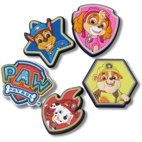 Conjuntos de 5 berloques Jibbitz da Patrulha Canina