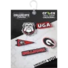 Conjuntos de 5 berloques Jibbitz da Universidade da Geórgia Conjuntos de 5 berloques Jibbitz da Universidade da Geórgia