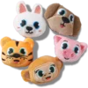 Conjuntos de 5 berloques Jibbitz™ de animais peludos Conjuntos de 5 berloques Jibbitz™ de animais peludos
